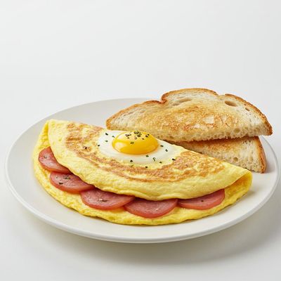 Double Egg Bread Omelette